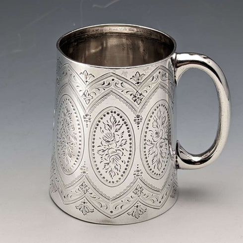 1885 年英國古董純銀馬克杯 120 克 Mappin & Webb