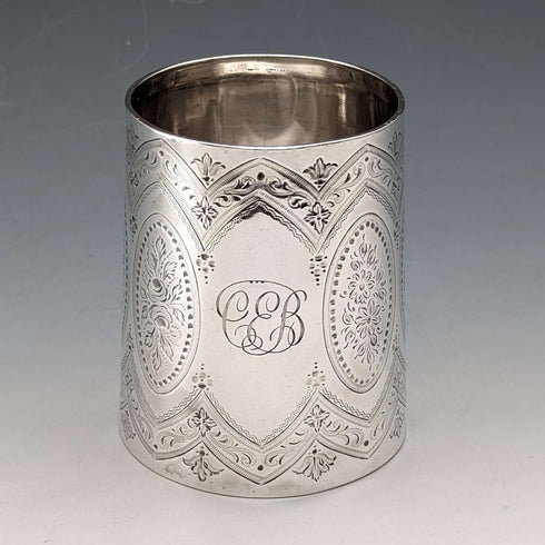 1885 年英國古董純銀馬克杯 120 克 Mappin & Webb