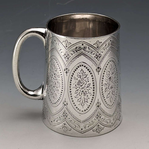 1885 年英國古董純銀馬克杯 120 克 Mappin & Webb