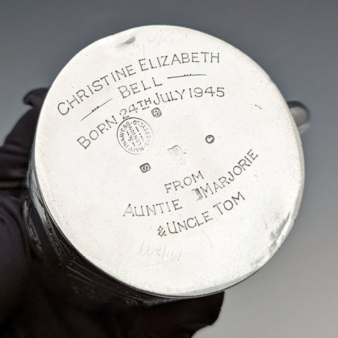 1885 年英國古董純銀馬克杯 120 克 Mappin & Webb