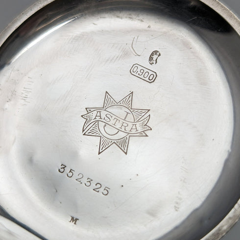 Around 1910 Antique German Junghans Pocket Watch ASTRA Silver Side Hunter Good working condition