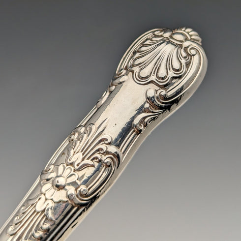 1862 British Antique Sterling Silver Dessert Cutlery 6 Pair Set Total 467g Martin & Hall Wooden Box