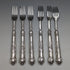 1862 British Antique Sterling Silver Dessert Cutlery 6 Pair Set Total 467g Martin & Hall Wooden Box