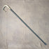 Circa 1914 British Antique Men's Cane Horn Bent Handle Black Shaft 85cm