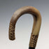 Circa 1914 British Antique Men's Cane Horn Bent Handle Black Shaft 85cm