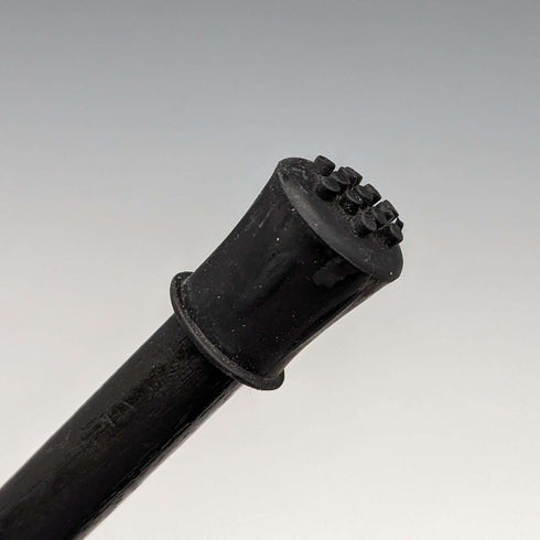 Circa 1914 British Antique Men's Cane Horn Bent Handle Black Shaft 85cm