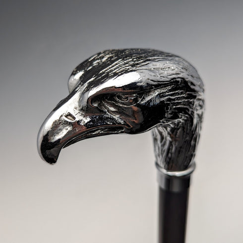 英国ヴィンテージ 紳士用ステッキ イーグルヘッドハンドル ブラックシャフト 100cm