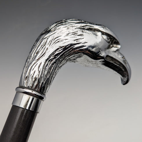 英国ヴィンテージ 紳士用ステッキ イーグルヘッドハンドル ブラックシャフト 100cm