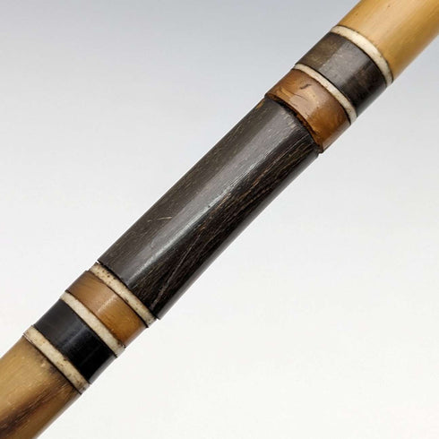 British Antique Gentleman's Cane Horn & Bone 86cm Multicolor Shaft
