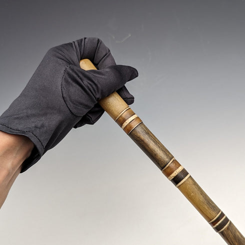 British Antique Gentleman's Cane Horn & Bone 86cm Multicolor Shaft