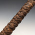 British Vintage Men's Cane, Hemp String Curved Handle, Extra Thick Brown Shaft, 90cm