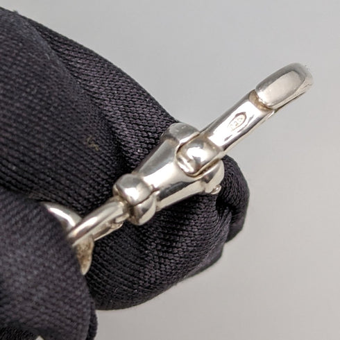 約 1890 年英國古董純銀阿爾伯特鏈 59 克旋轉鑰匙圈