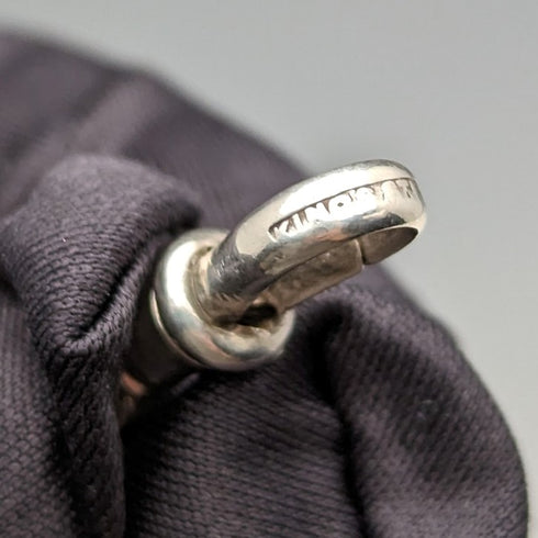 約 1900 年英國古董純銀阿爾伯特鏈 33 克心型琥珀吊墜