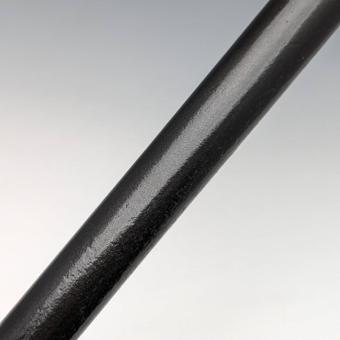 英国アンティーク 紳士用ステッキ L字ホーンハンドル 純銀装飾 ブラックシャフト 91cm