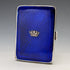 1936 British Vintage Sterling Silver Guilloche Enamel Cigarette Case 95g John William Barrett