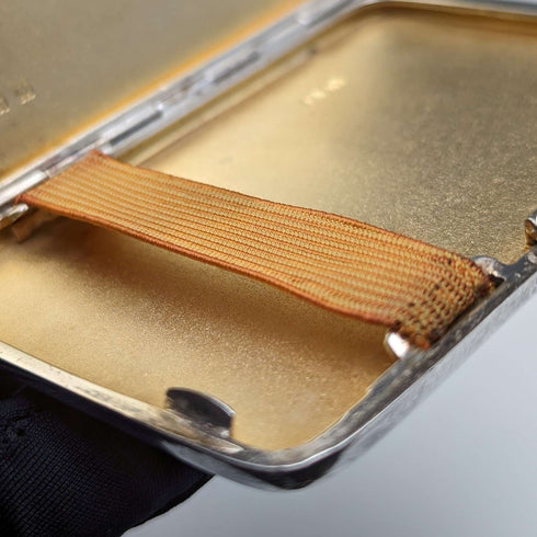 1936 British Vintage Sterling Silver Guilloche Enamel Cigarette Case 95g John William Barrett