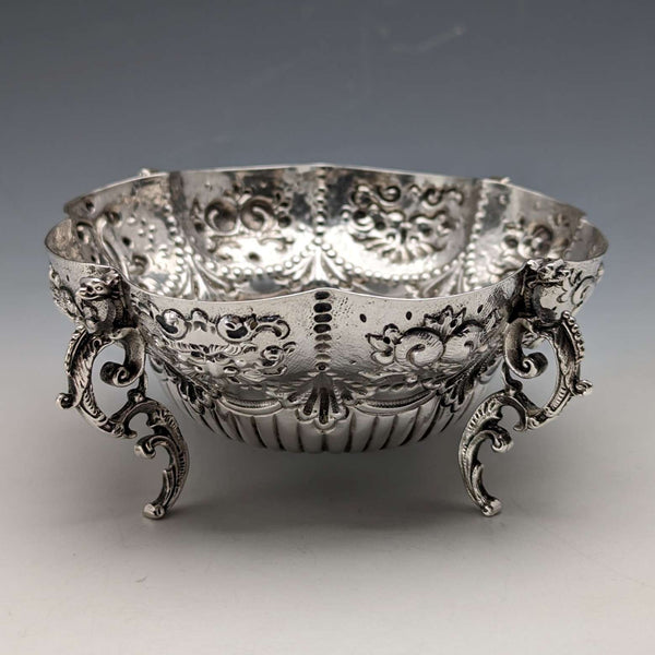 1903 British Antique Sterling Silver Stem Bowl 126g Goldsmiths & Silversmiths