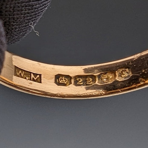 1979年 英国ヴィンテージ ジュエリー K22ゴールドリング 指輪 WM