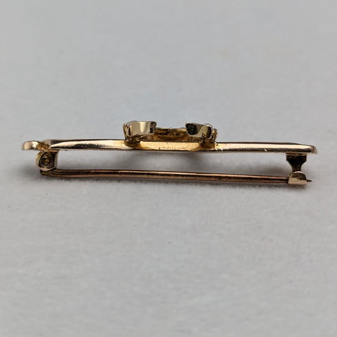 1911 年英國古董 9 克拉金別針胸針 EWS & Co