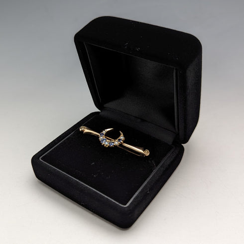 1911 年英國古董 9 克拉金別針胸針 EWS & Co