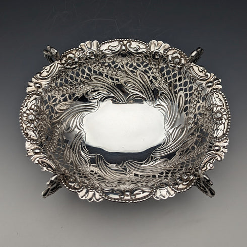 1892 年英國古董純銀無柄中心碗 292 克 Charles Stuart Harris