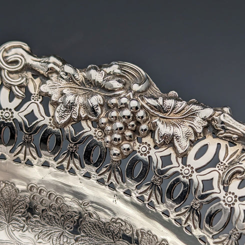 英国ヴィンテージ シルバープレート製 コンポート/タッツァ 直径23cm Ellis Barker