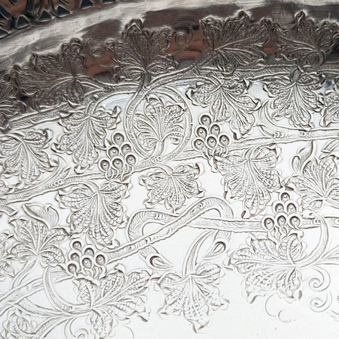 英国ヴィンテージ シルバープレート製 コンポート/タッツァ 直径23cm Ellis Barker