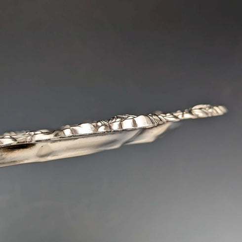 英国ヴィンテージ シルバープレート製 トレイ 直径29cm Flastaff