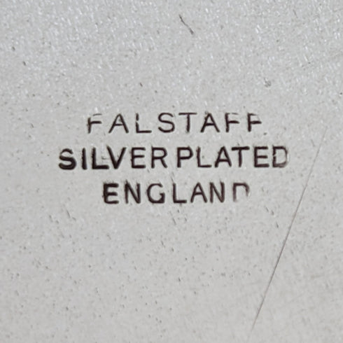 英國復古鍍銀托盤直徑29公分Flastaff