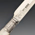 1897 British Antique White Pearl Handle & Sterling Silver Blade Dessert Cutlery Set Harrison Brothers in Wooden Box