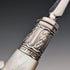 1897 British Antique White Pearl Handle & Sterling Silver Blade Dessert Cutlery Set Harrison Brothers in Wooden Box