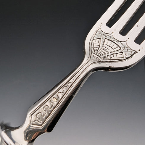 1861年 英国アンティーク シルバープレート製 カトラリー 6ペアセット Elkington 木箱入り