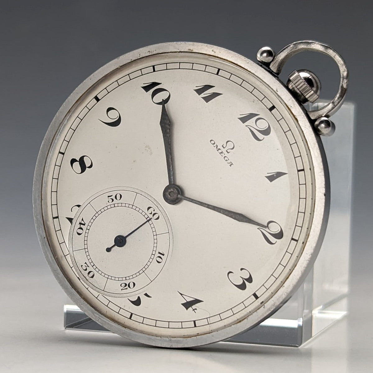 1935年頃 ヴィンテージ オメガ アールデコスタイル 機械式懐中時計 