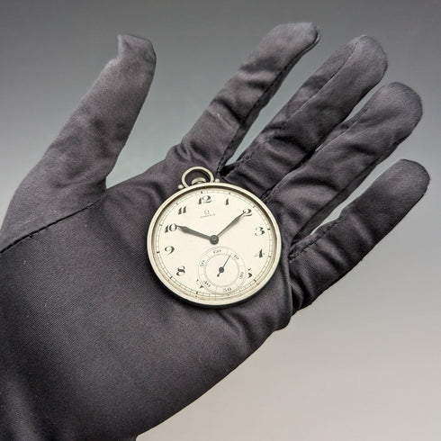 1935年頃 ヴィンテージ オメガ アールデコスタイル 機械式懐中時計 動作良好