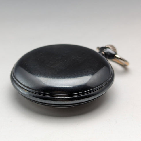 1890年頃 アンティーク ロンジン 懐中時計 ガンメタルケース 動作良好