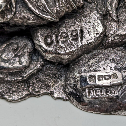 英国 カントリーアーティスト社 カワウソ 純銀張り彫刻 フィギュリン