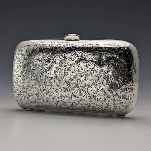 1919年 英国アンティーク 純銀製きコインパース 69g William Hair Haseler