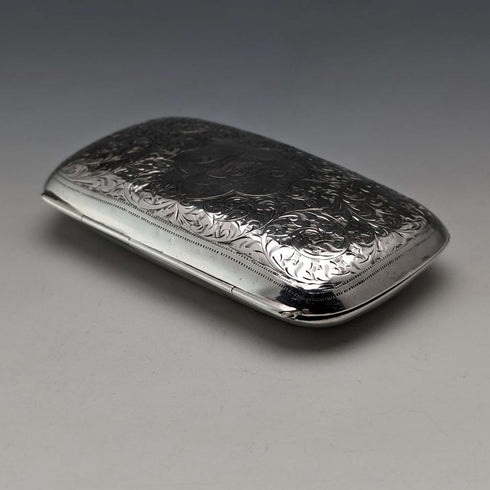 1919 British Antique Sterling Silver Coin Purse, 69g, William Hair Haseler