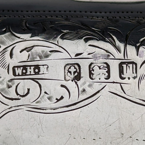 1919年 英国アンティーク 純銀製きコインパース 69g William Hair Haseler