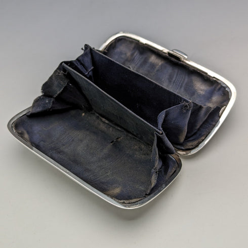 1919年 英国アンティーク 純銀製きコインパース 69g William Hair Haseler