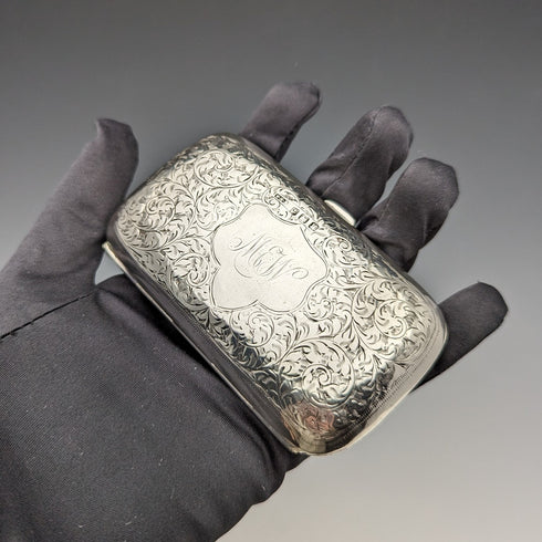 1919年 英国アンティーク 純銀製きコインパース 69g William Hair Haseler