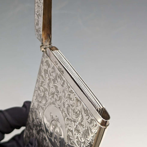 1898年 英国アンティーク 純銀製 カードケース 62g William Neale