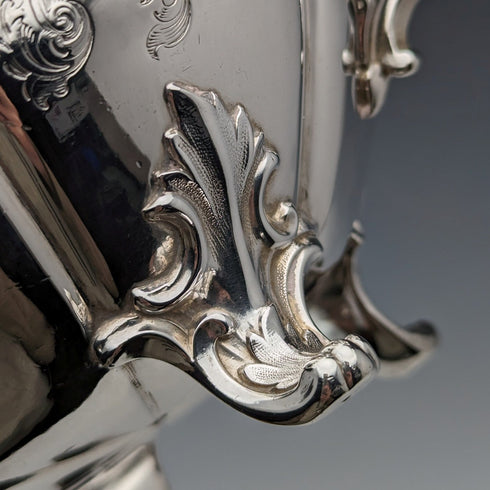 1840 British Antique Sterling Silver Sugar Bowl 390g Barnard Family