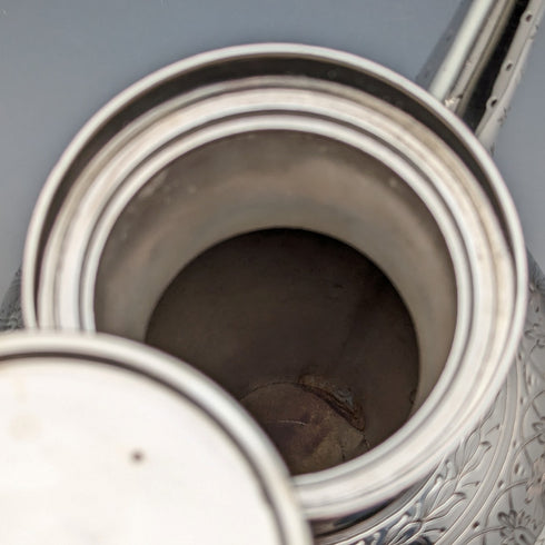 Circa 1880 British Antique Silver Plated Coffee Pot Walker & Hall