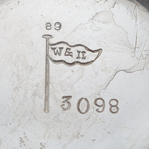 Circa 1880 British Antique Silver Plated Coffee Pot Walker & Hall