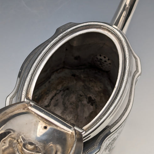 Circa 1885 British antique silver plated teapot Walker & Hal