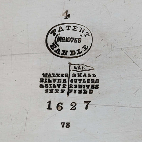 約 1885 年英國古董鍍銀茶壺 Walker & Hal