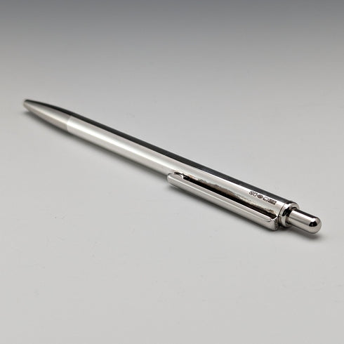 British Harrison Brothers & Howson Sterling Silver Ballpoint Pen with Case