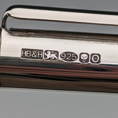 British Harrison Brothers & Howson Sterling Silver Ballpoint Pen with Case