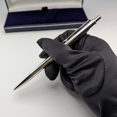 英国Harrison Brothers & Howson 純銀製 ボールペン ケース入り